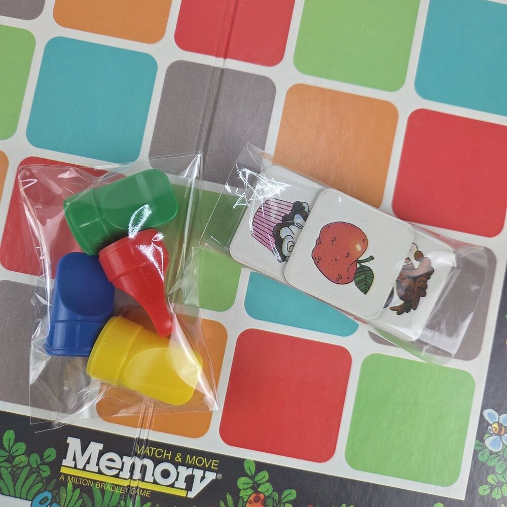 Vintage 1986 Milton Bradley Match & Move Memory Board Game Complete Excellent - Picture 6 of 9